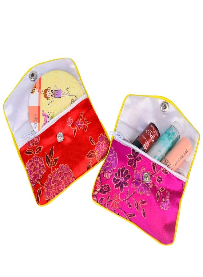 Baitaihem 9 Pack Jewelry Purse Pouch Gift Bags Chinese Silk Style Brocade Embroidered Bag,Multiple Colors(Small&Medium&Large) - Image 4
